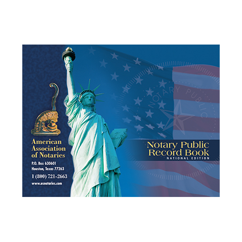 Alabama Notary Public Record Book (Journal ) - Statue of Liberty Blue Cover