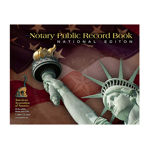 Alabama Notary Public Record Book (Journal ) - Statue of Liberty Brown Cover